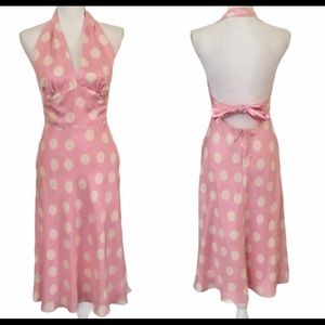 Laundry by Shelli Segal Halter Polka Dot Dress